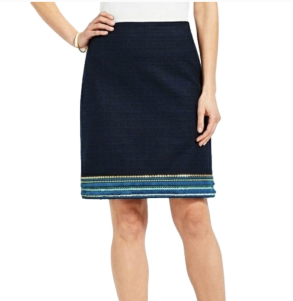 Talbots Womens‎ Skirt Coastal Nautical Mermaid Boho Cruise Ocean Pool 4 Petite